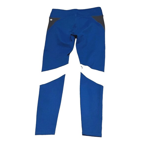 Fabletics Color Block Full Length Mesh Knee Active Leggings Sz Medium Womens Blu - Picture 14 of 16
